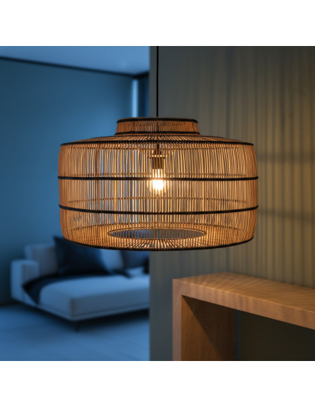 Suspension en rotin naturel 61 x 61 x 36 cm Stella