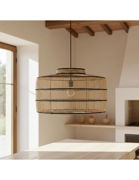 Suspension en rotin naturel 61 x 61 x 36 cm Stella