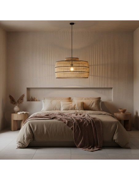 Suspension en rotin naturel 61 x 61 x 36 cm Stella