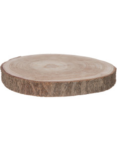 Plateau déco Rondin 25 cm Bois de paulownia Naturel Schijfje