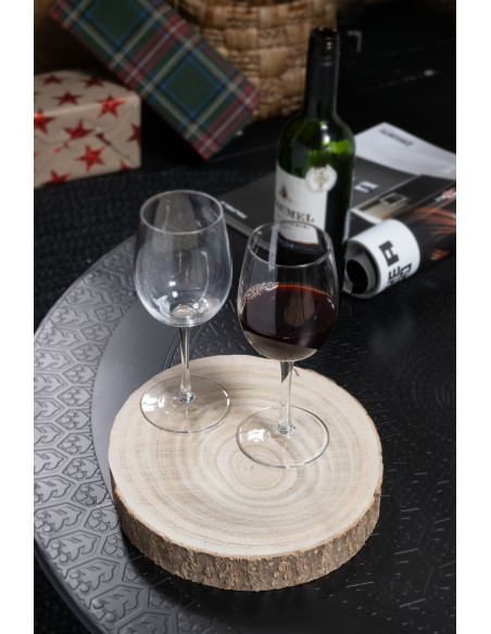 Plateau déco Rondin 25 cm Bois de paulownia Naturel Schijfje