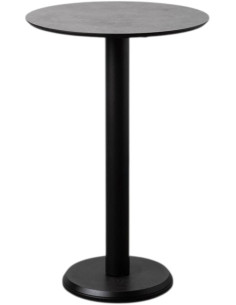 Table haute ronde 65 x 65 x H 100 cm graphite anthracite...