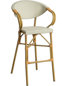 Tabouret de jardin aluminium textilène aquamarine H111 cm...