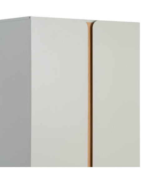Grande Armoire design 2 portes en Bois MDF Taupe Naturel Malta