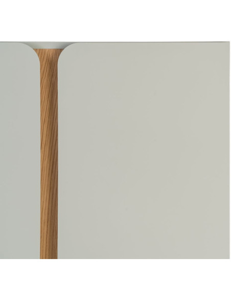 Grande Armoire design 2 portes en Bois MDF Taupe Naturel Malta