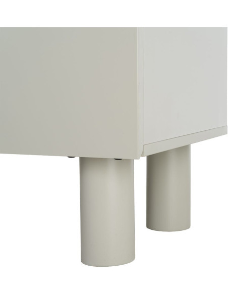 Grande Armoire design 2 portes en Bois MDF Taupe Naturel Malta