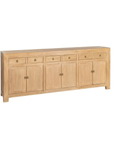 Buffet enfilade naturel en pin recyclé 240 cm Atelior
