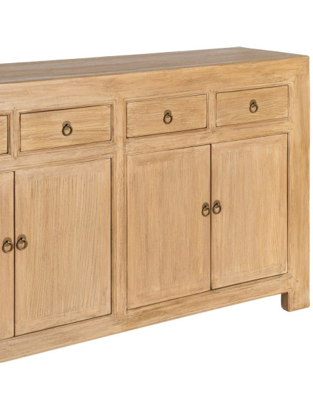 Buffet enfilade naturel en pin recyclé 240 cm Atelior