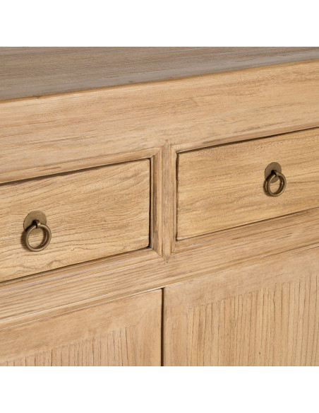 Buffet enfilade naturel en pin recyclé 240 cm Atelior