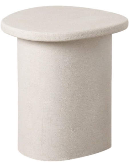 Table d'appoint minimaliste Organique en Bois MDF Blanc Wilma