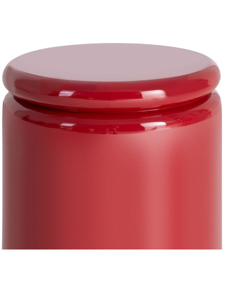 Table d'appoint design pop Ronde 40 cm Bois MDF Rouge Laqué Lakëa