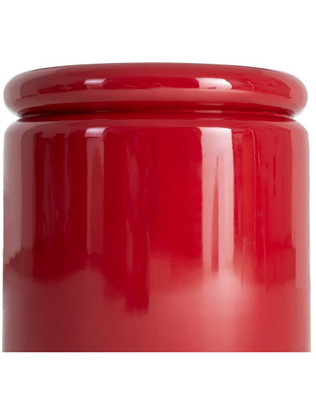 Table d'appoint design pop Ronde 40 cm Bois MDF Rouge Laqué Lakëa