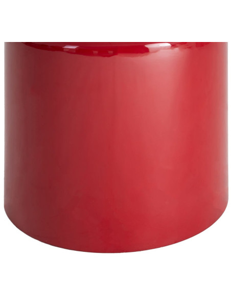 Table d'appoint design pop Ronde 40 cm Bois MDF Rouge Laqué Lakëa