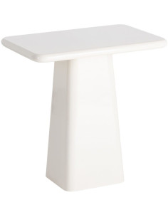 Table d’appoint rectangulaire en MDF laqué crème 60 x 40...
