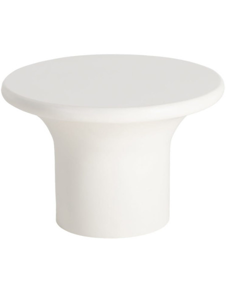 Table basse ronde blanche Ø59 x H40 cm MDF laqué Calcéa