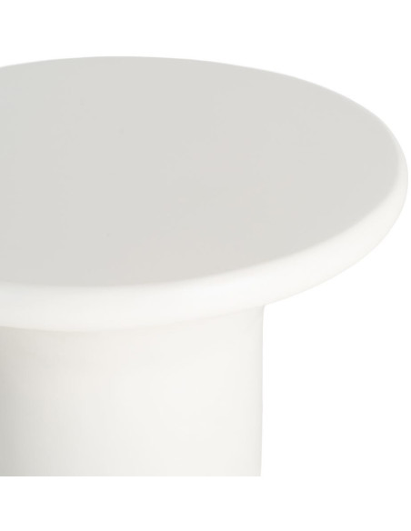 Table basse ronde blanche Ø59 x H40 cm MDF laqué Calcéa