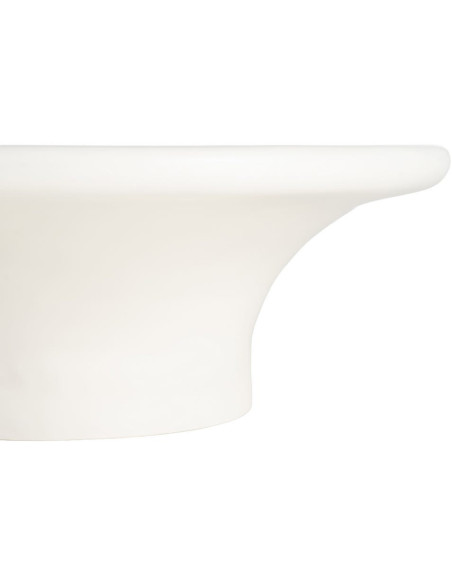 Table basse design minimaliste Ronde 79 cm Bois MDF Blanc Laqué Calcéa