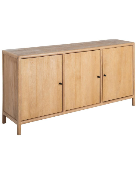 Grand Buffet moderne Bas 3 portes en Bois de manguier Naturel Macarella