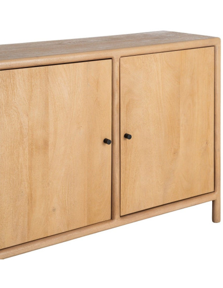 Grand Buffet moderne Bas 3 portes en Bois de manguier Naturel Macarella