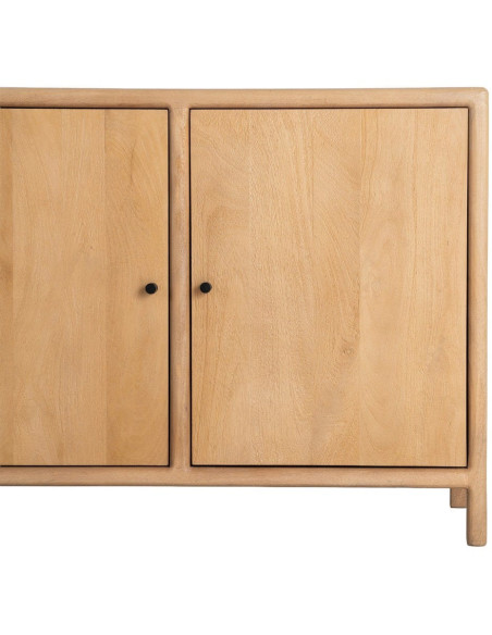 Grand Buffet moderne Bas 3 portes en Bois de manguier Naturel Macarella