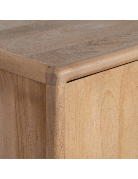 Grand Buffet moderne Bas 3 portes en Bois de manguier Naturel Macarella