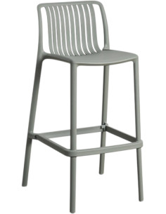 Tabouret de bar extérieur design en Polypropylène Vert Ihlaya (Lot de 4)