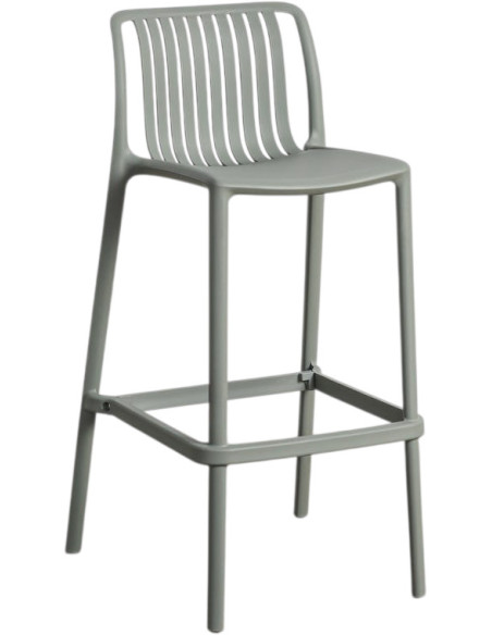 Tabouret de bar extérieur design en Polypropylène Vert Ihlaya (Lot de 4)