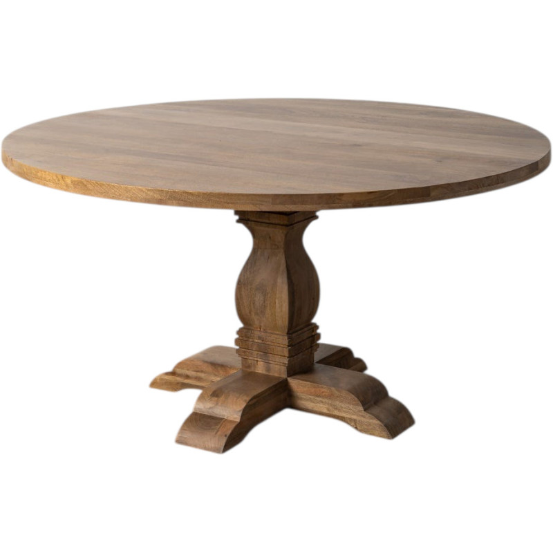 Table à manger ronde 150 cm bois de...