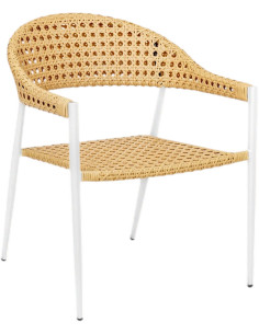 Fauteuil de jardin design Rotin synthétique Naturel...