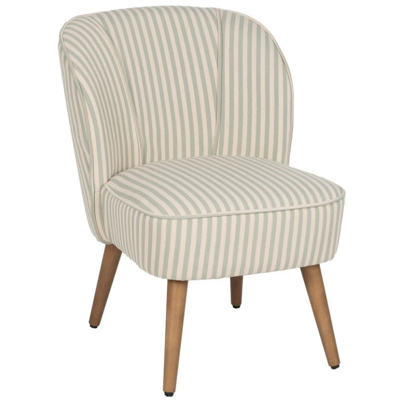 Fauteuil à rayures moderne en Tissu...