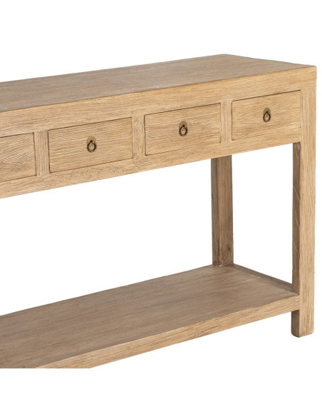 Console drapier d’entrée en orme recyclé naturel 240 cm Atelior
