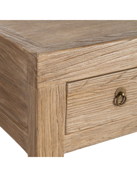 Console drapier d’entrée en orme recyclé naturel 240 cm Atelior