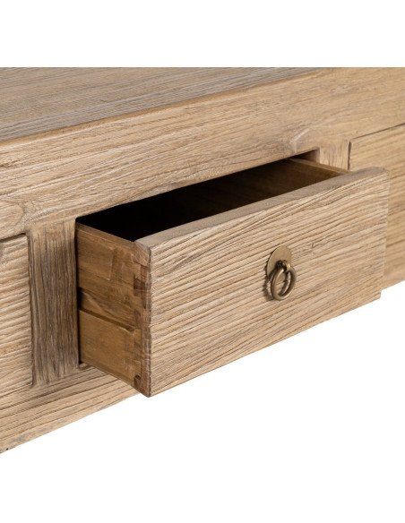 Console drapier d’entrée en orme recyclé naturel 240 cm Atelior