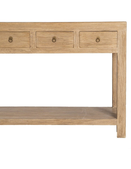 Console drapier d’entrée en orme recyclé naturel 240 cm Atelior