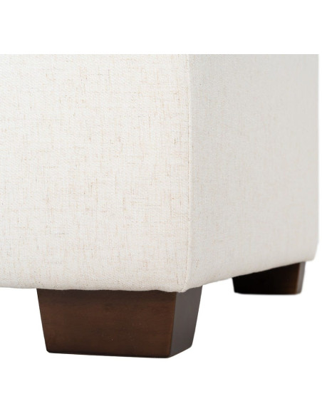 Canapé design contemporain Droit 4 places 282 cm Tissu Blanc crème Bois Coconéa