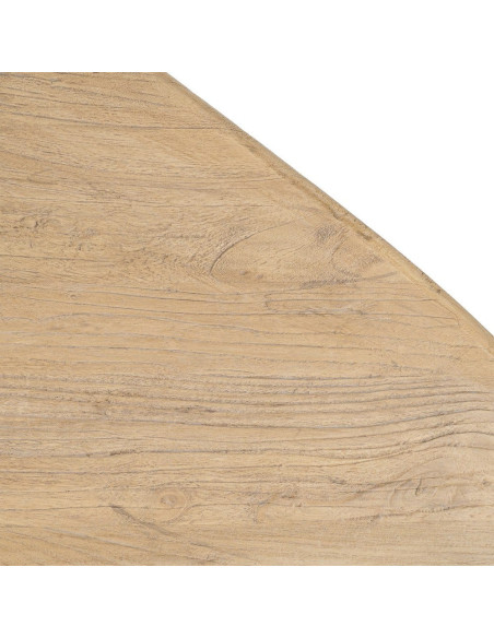 Grande Table basse design wabi-sabi Organique 170 cm Bois d'orme recyclé Naturel Tellumé