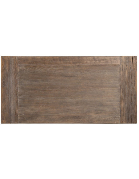 Grande Table basse design wabi-sabi Rectangulaire 160 cm Bois d'orme recyclé Marron Archibo
