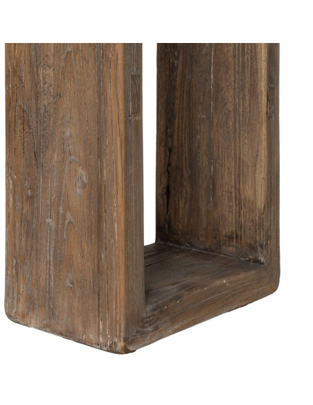 Grande Console design wabi-sabi Rectangulaire 178 cm Bois d'orme recyclé Marron Archibo