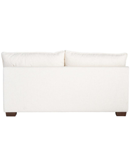 Canapé design contemporain Droit 2 places 178 cm Tissu Blanc crème Bois Coconéa