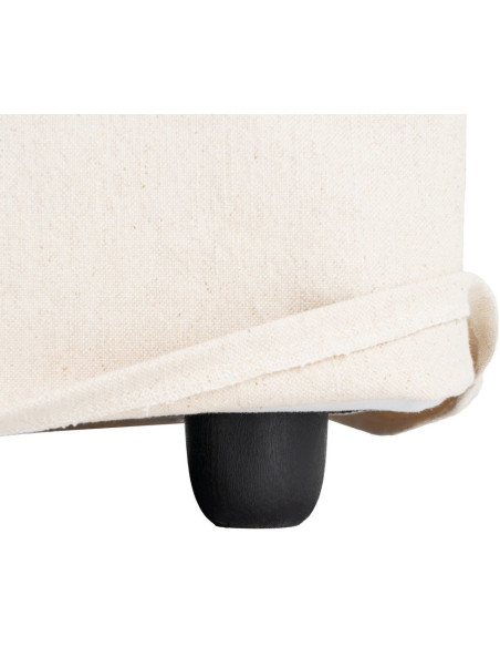 Canapé design cocooning Droit 2 places 200 cm Coton Lin Beige Bois de pin Oryza