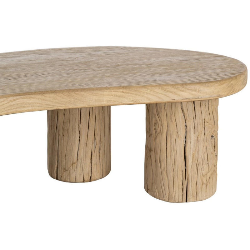 Table basse organique en orme recyclé...
