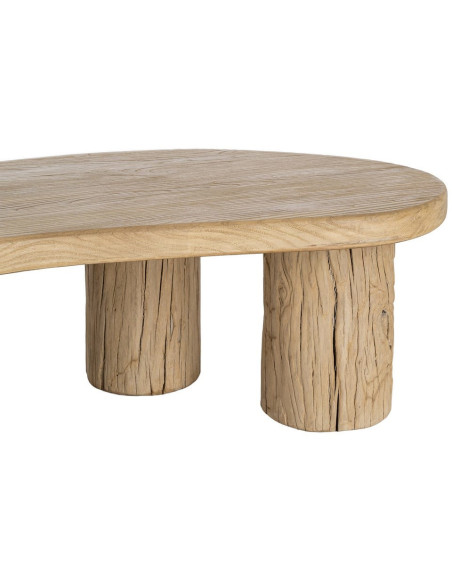 Table basse organique en orme recyclé naturel 127 x 69 x 38 cm Tellumé