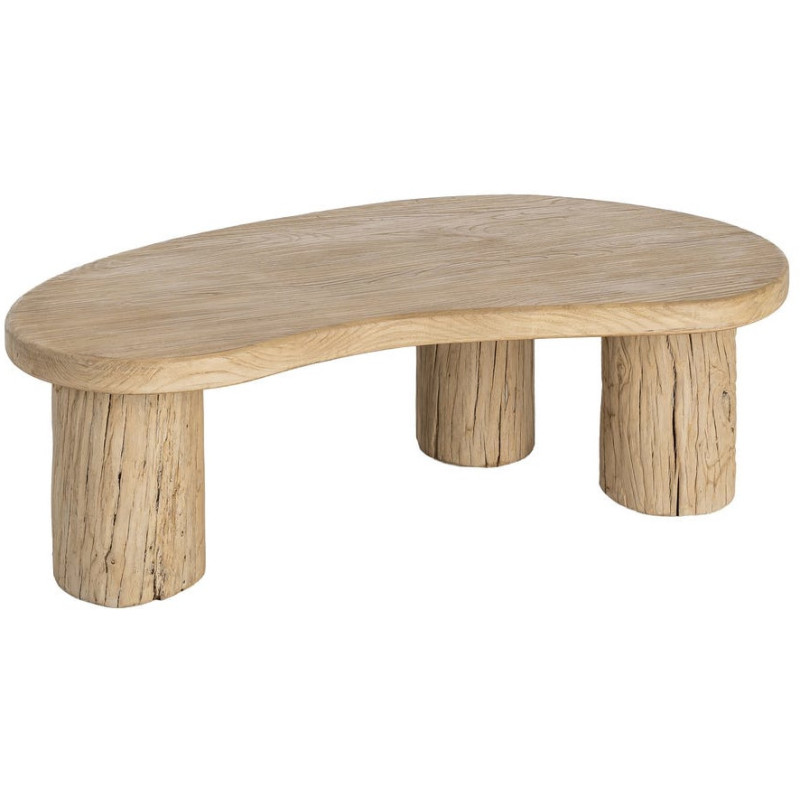 Table basse organique en orme recyclé...