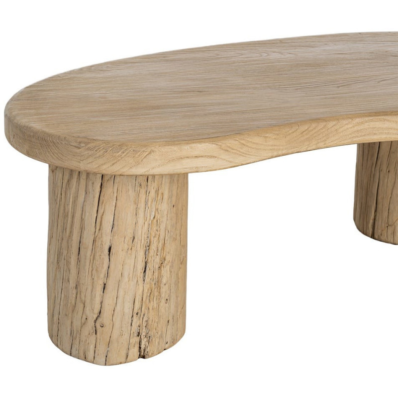 Table basse organique en orme recyclé...