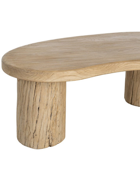 Table basse organique en orme recyclé naturel 127 x 69 x 38 cm Tellumé