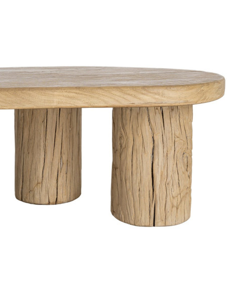 Table basse organique en orme recyclé naturel 127 x 69 x 38 cm Tellumé