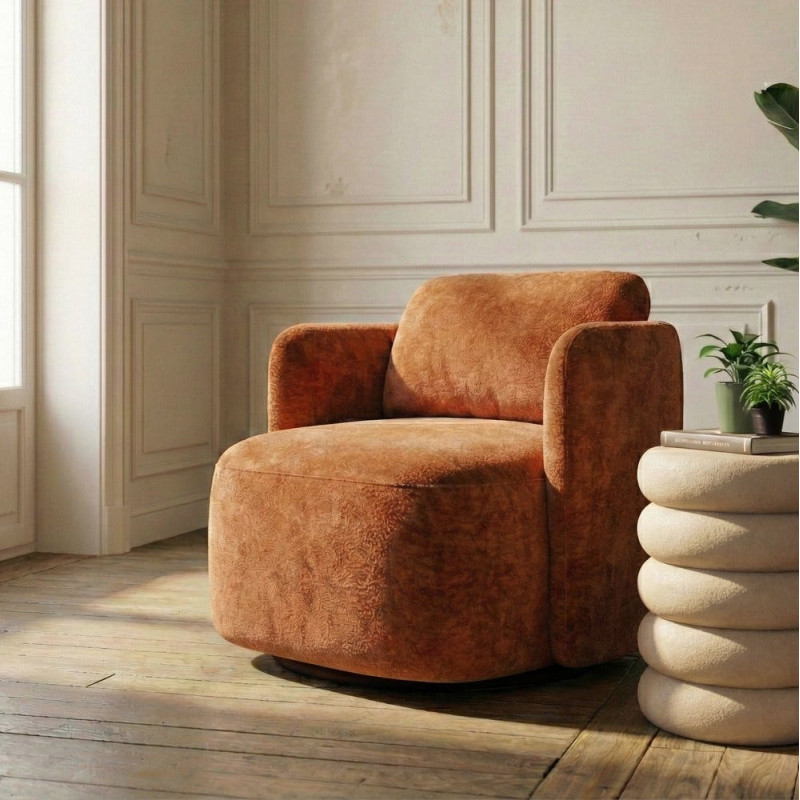 Fauteuil pivotant design rétro chic...