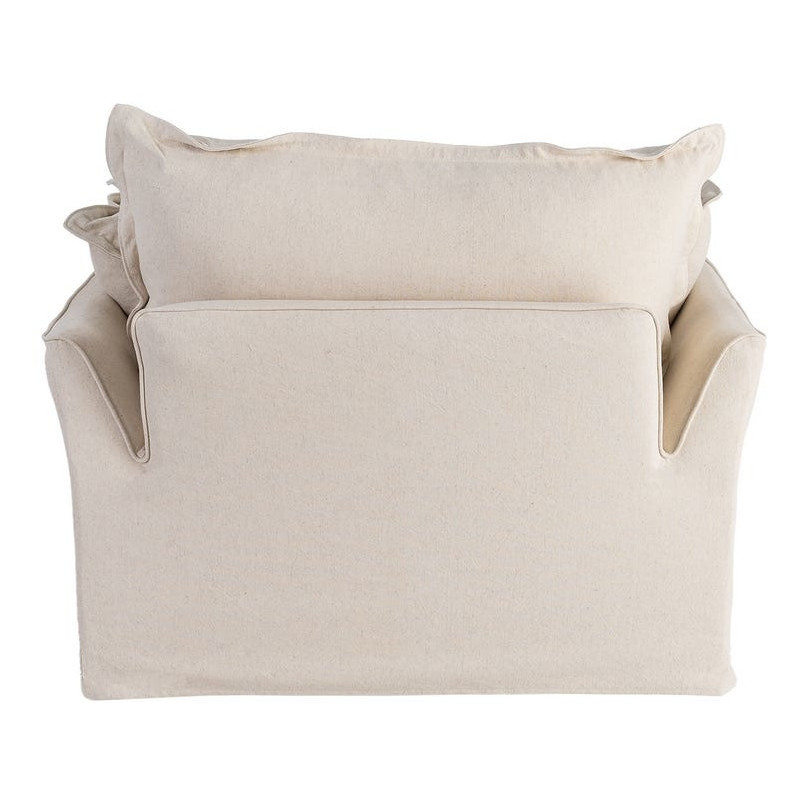 Fauteuil design cocooning Coton Lin...