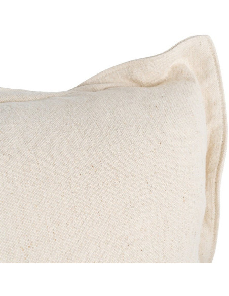 Fauteuil design cocooning Coton Lin Beige Bois de pin Oryza