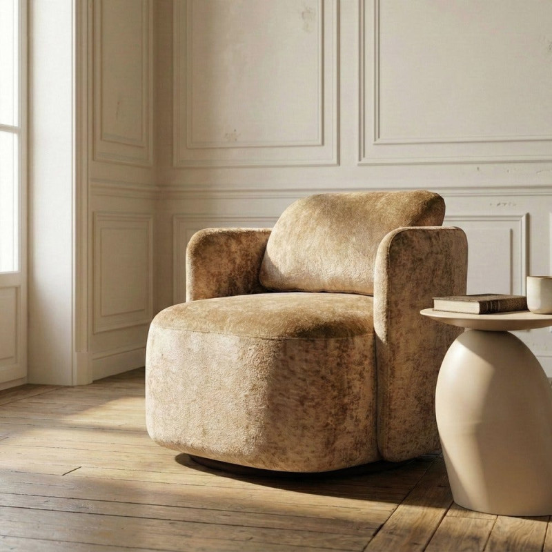 Fauteuil pivotant design rétro chic...